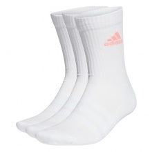 adidas Sport Socks Crew Cushion white/blue, white/purple, white/coral - 3 pairs